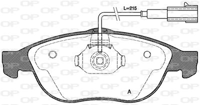 BPA066022 OPEN PARTS Комплект тормозных колодок, дисковый тормоз