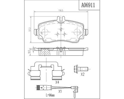 FBP4310 FI.BA Комплект тормозных колодок, дисковый тормоз