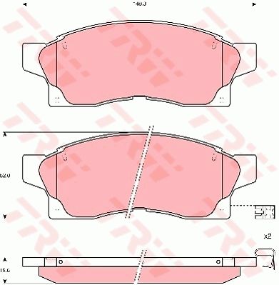 GDB1062 TRW Комплект тормозных колодок, дисковый тормоз