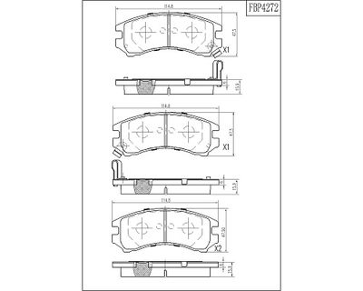 FBP4272 FI.BA Комплект тормозных колодок, дисковый тормоз