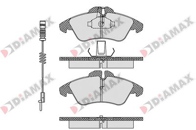 N09058A DIAMAX Комплект тормозных колодок, дисковый тормоз