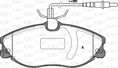 BPA060414 OPEN PARTS Комплект тормозных колодок, дисковый тормоз