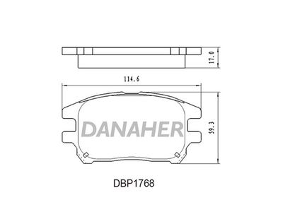 DBP1768 DANAHER Комплект тормозных колодок, дисковый тормоз