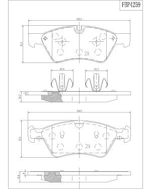 FBP4259 FI.BA Комплект тормозных колодок, дисковый тормоз