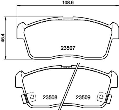 8DB355027581 HELLA PAGID Комплект тормозных колодок, дисковый тормоз