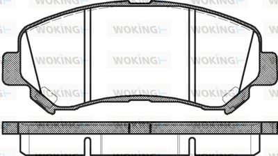 P1218300 WOKING Комплект тормозных колодок, дисковый тормоз