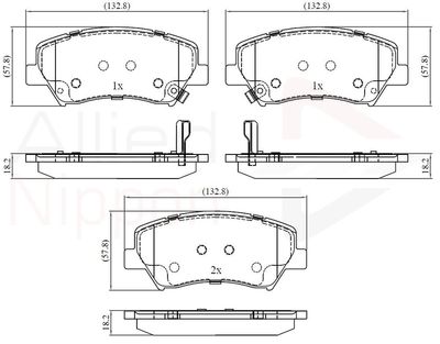 ADB32379 COMLINE Комплект тормозных колодок, дисковый тормоз