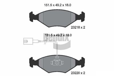 BPD1943 BENDIX Braking Комплект тормозных колодок, дисковый тормоз