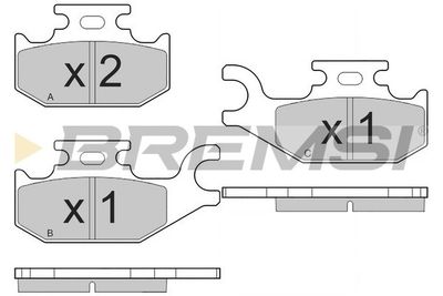 BP3541 BREMSI Комплект тормозных колодок, дисковый тормоз