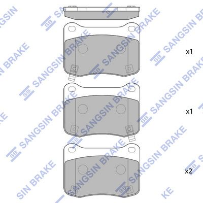 SP1776 Hi-Q Комплект тормозных колодок, дисковый тормоз