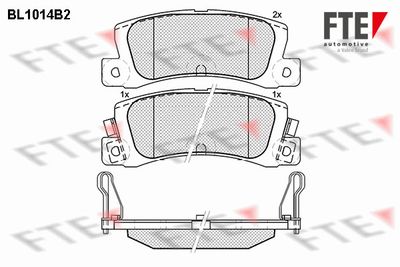 BL1014B2 FTE Комплект тормозных колодок, дисковый тормоз
