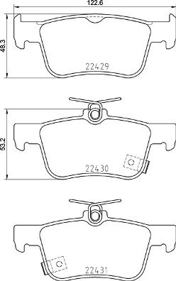 P28089 BREMBO Комплект тормозных колодок, дисковый тормоз