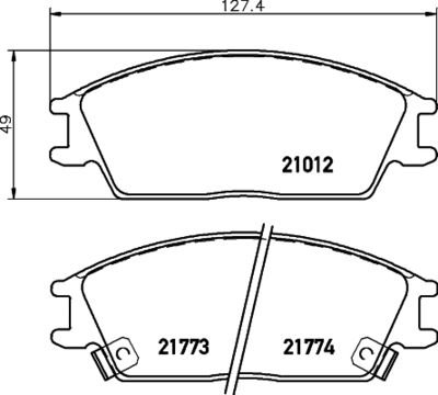 PCP1072 DON Комплект тормозных колодок, дисковый тормоз