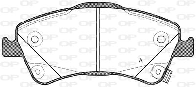 BPA134102 OPEN PARTS Комплект тормозных колодок, дисковый тормоз