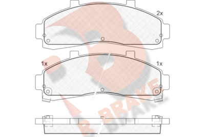 RB1228 R BRAKE Комплект тормозных колодок, дисковый тормоз