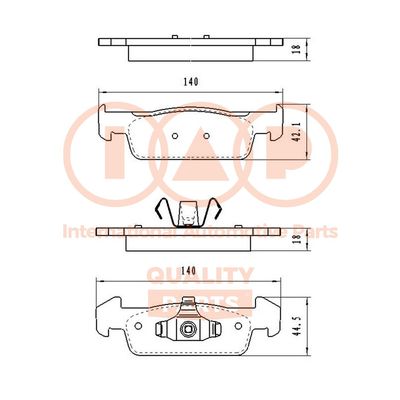 70429020 IAP QUALITY PARTS Комплект тормозных колодок, дисковый тормоз