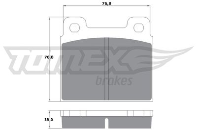 TX10181 TOMEX Brakes Комплект тормозных колодок, дисковый тормоз