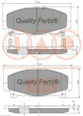 70406045 IAP QUALITY PARTS Комплект тормозных колодок, дисковый тормоз