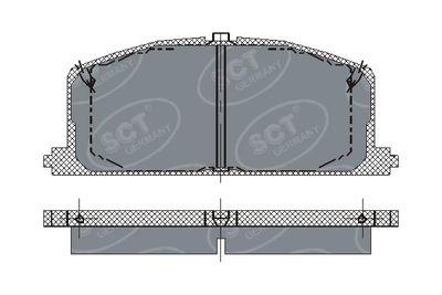 SP118PR SCT - MANNOL Комплект тормозных колодок, дисковый тормоз