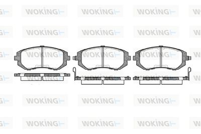 P851302 WOKING Комплект тормозных колодок, дисковый тормоз