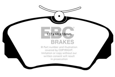 DP3937C EBC Brakes Комплект тормозных колодок, дисковый тормоз