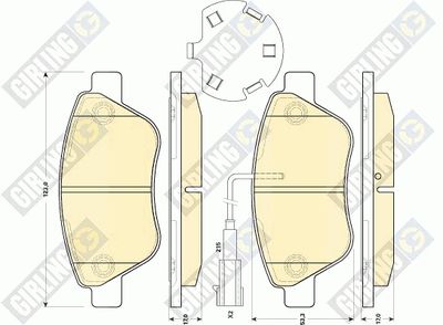 6118914 GIRLING Комплект тормозных колодок, дисковый тормоз