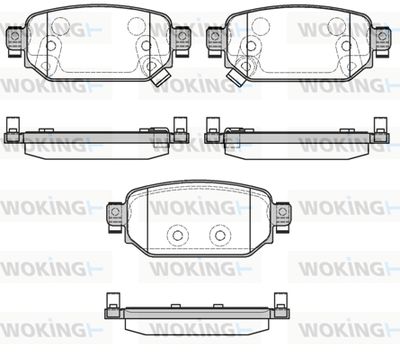 P1631302 WOKING Комплект тормозных колодок, дисковый тормоз