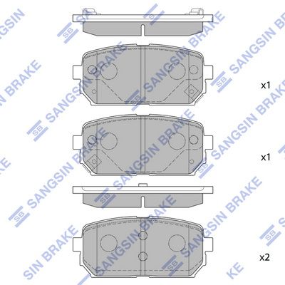 SP1197 Hi-Q Комплект тормозных колодок, дисковый тормоз