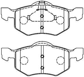 E1N066 AISIN Комплект тормозных колодок, дисковый тормоз