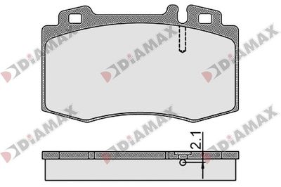 N09774 DIAMAX Комплект тормозных колодок, дисковый тормоз