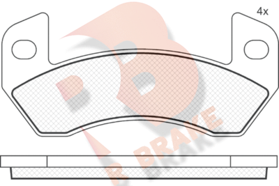 RB1873 R BRAKE Комплект тормозных колодок, дисковый тормоз