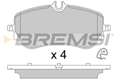 BP3836 BREMSI Комплект тормозных колодок, дисковый тормоз