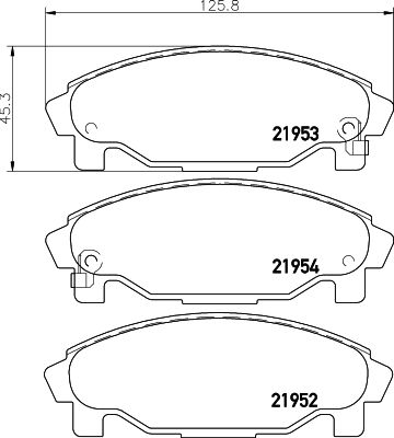 8DB355029361 HELLA Комплект тормозных колодок, дисковый тормоз