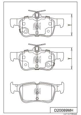 D20089MH MK Kashiyama Комплект тормозных колодок, дисковый тормоз