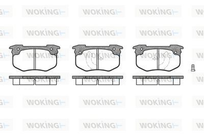 P129312 WOKING Комплект тормозных колодок, дисковый тормоз