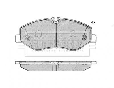 BBP2503 BORG & BECK Комплект тормозных колодок, дисковый тормоз