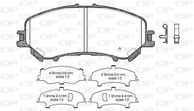 BPA131822 OPEN PARTS Комплект тормозных колодок, дисковый тормоз