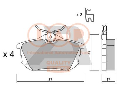 70412084P IAP QUALITY PARTS Комплект тормозных колодок, дисковый тормоз