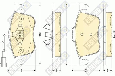 6118802 GIRLING Комплект тормозных колодок, дисковый тормоз