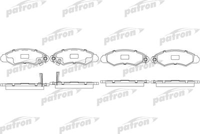 PBP1459 PATRON Комплект тормозных колодок, дисковый тормоз