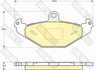 6114949 GIRLING Комплект тормозных колодок, дисковый тормоз