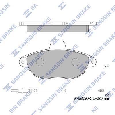 SP1889 Hi-Q Комплект тормозных колодок, дисковый тормоз