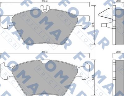 FO639081 FOMAR Friction Комплект тормозных колодок, дисковый тормоз