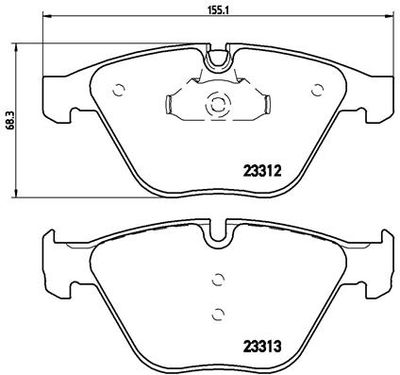 P06054X BREMBO Комплект тормозных колодок, дисковый тормоз