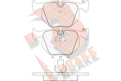 RB1549 R BRAKE Комплект тормозных колодок, дисковый тормоз