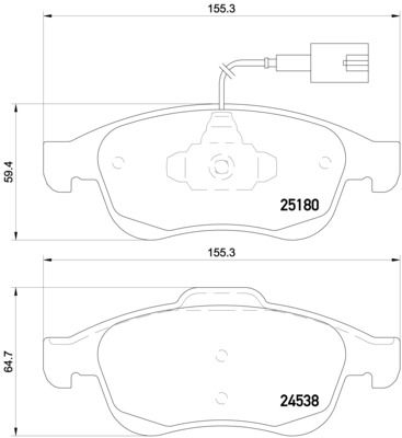 P23148X BREMBO Комплект тормозных колодок, дисковый тормоз