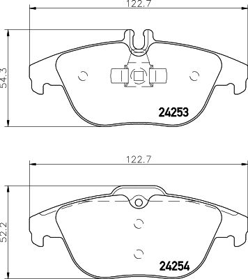 MDB2845 MINTEX Комплект тормозных колодок, дисковый тормоз