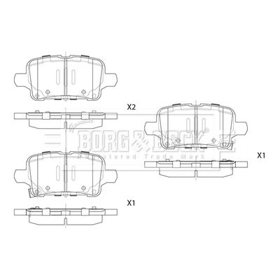 BBP2896 BORG & BECK Комплект тормозных колодок, дисковый тормоз