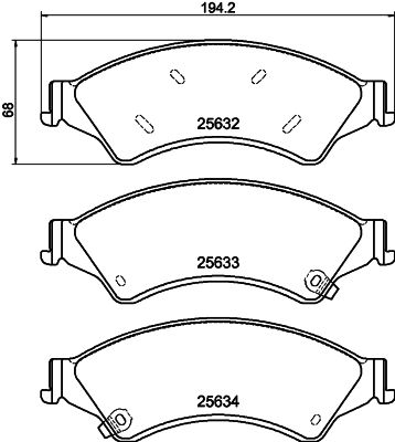 8DB355030661 HELLA PAGID Комплект тормозных колодок, дисковый тормоз