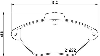 P61053 BREMBO Комплект тормозных колодок, дисковый тормоз